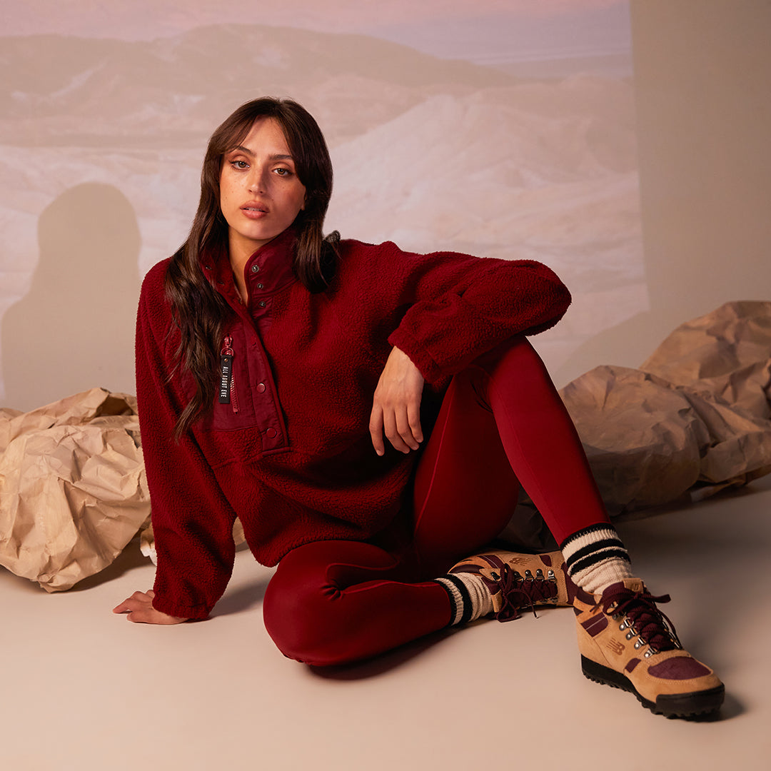 Embrace the Fall Vibe: Lokamo's Autumn Activewear in Stunning Port Hue
