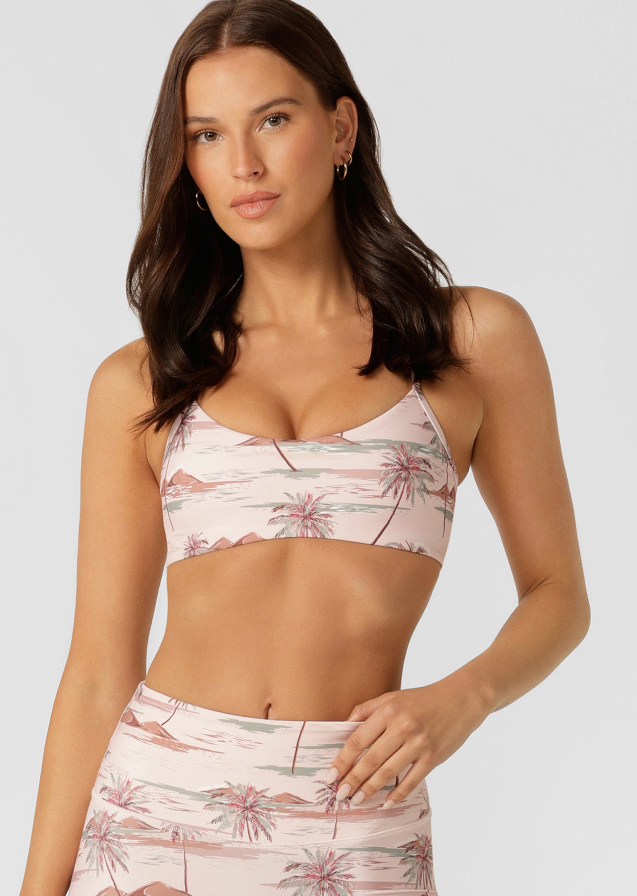 Paradise Palm Swim Sport Bralette