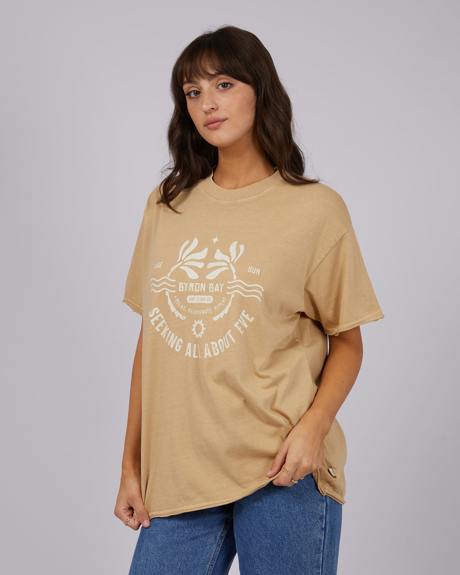 Seeking Oversized Tee - Oat