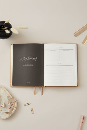 NEW - 2025 Weekly Planner - Latte (Cloth)