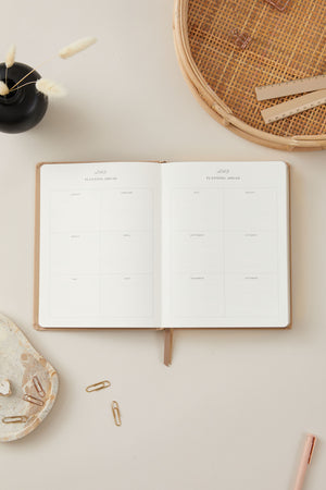 NEW - 2025 Weekly Planner - Latte (Cloth)