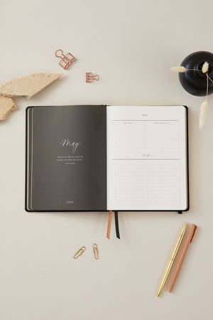 NEW - 2025 Weekly Planner - Black (Cloth)