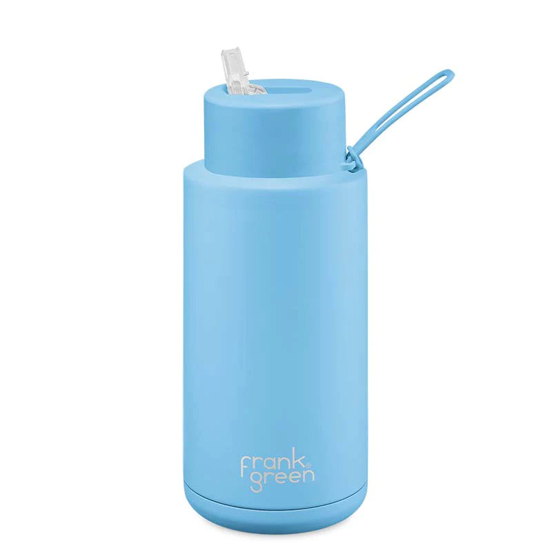 frank green 1L Ceramic Reusable Bottle with Straw Lid 34oz