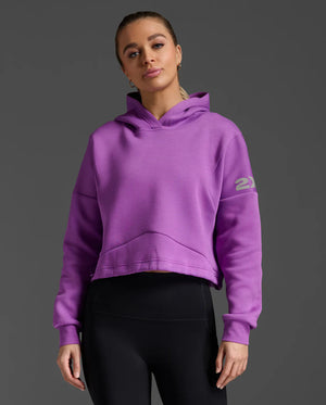 Form Spliced Crop Hoodie Thistle