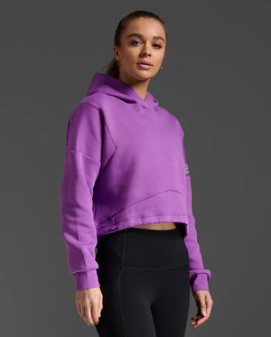 Form Spliced Crop Hoodie Thistle