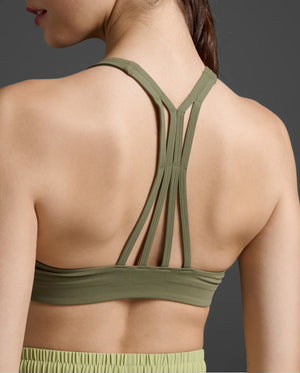 Form Strappy Low Impact Bra Hunter Green