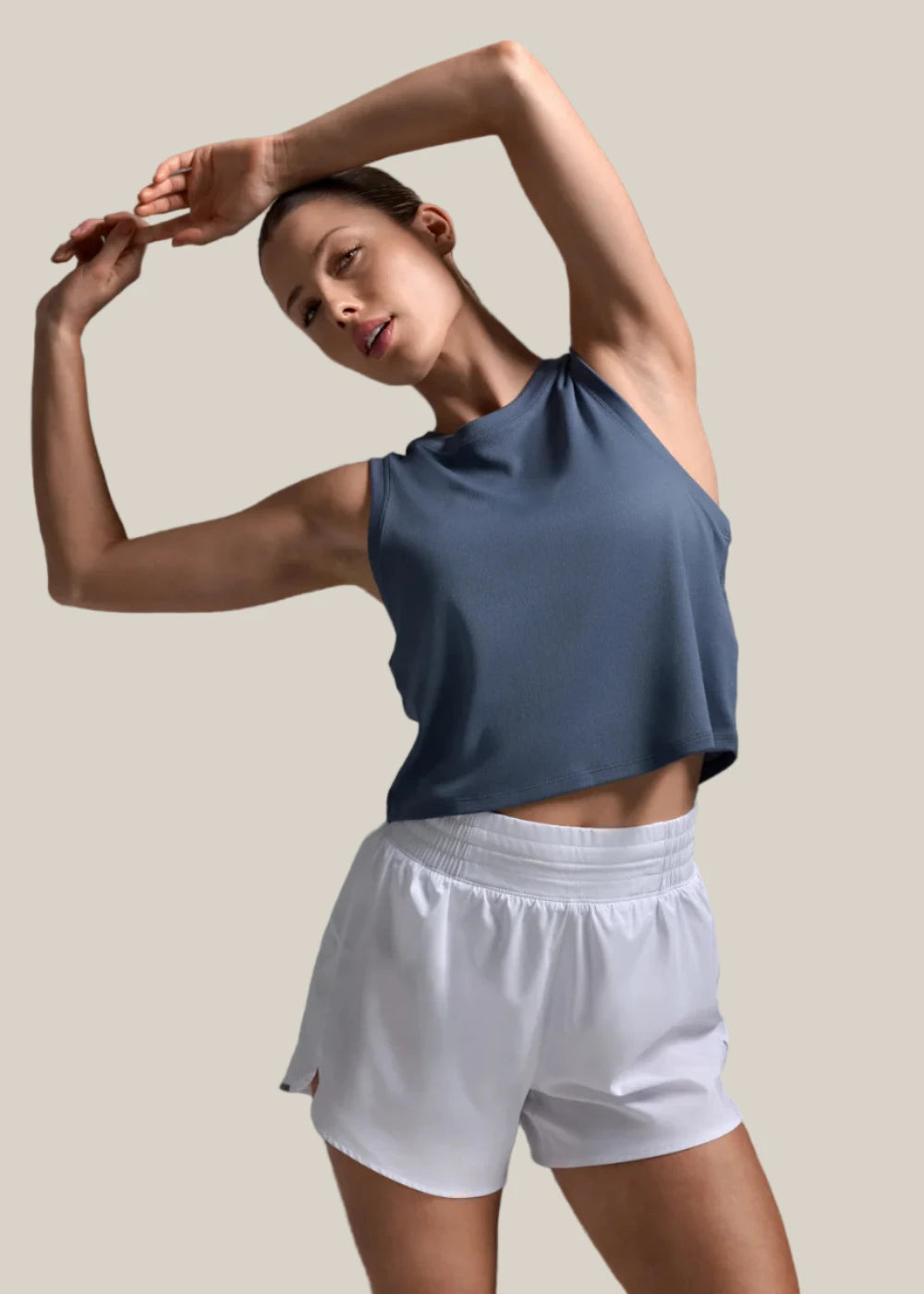 Aero Crop Tank - Indigo