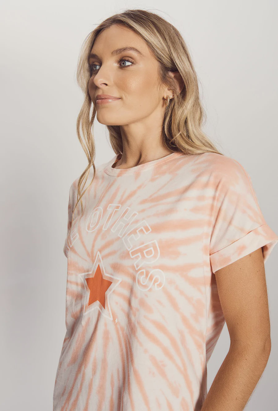 The Relaxed Tee - Peach Tie Dye - Tops