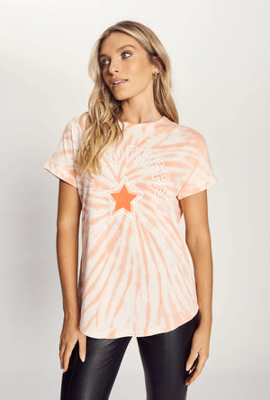 The Relaxed Tee - Peach Tie Dye - Tops