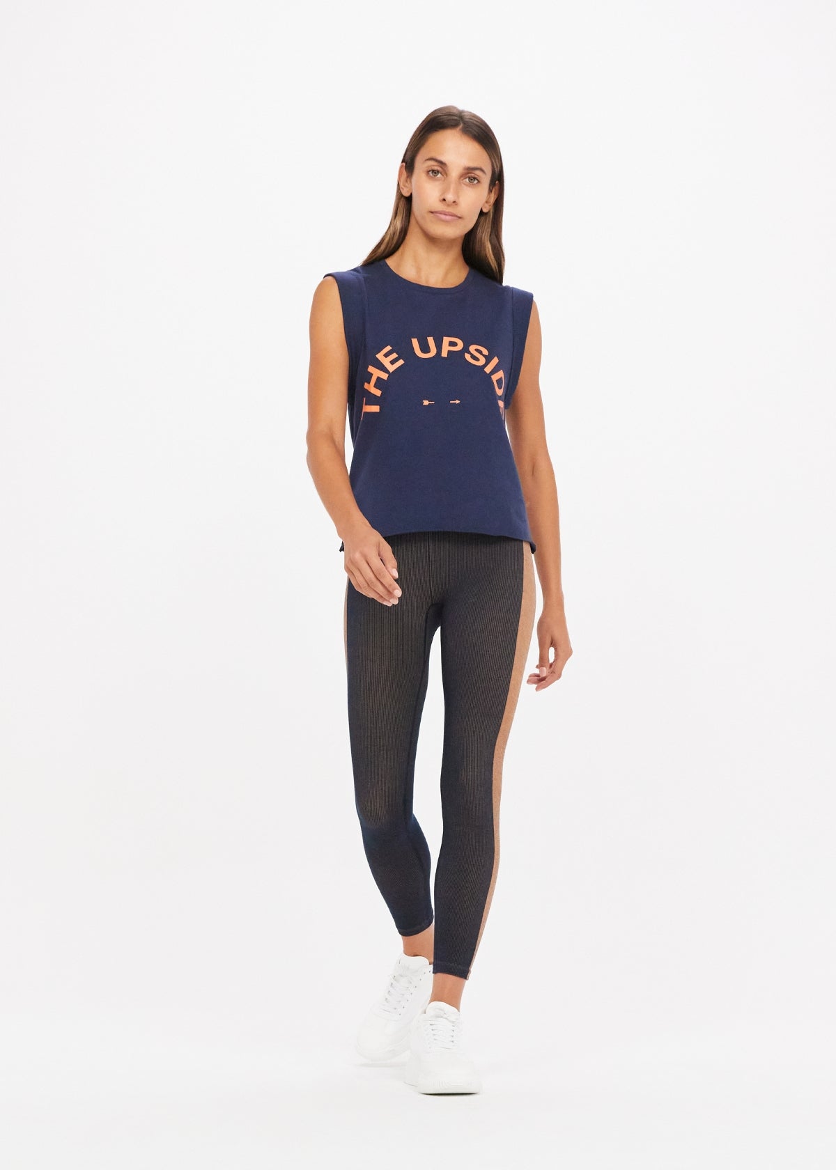 Cropped Muscle Tank Navy - Tops